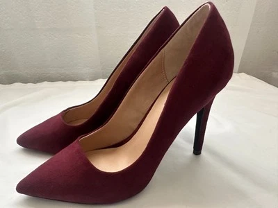 Call It Spring, Faux Suede Pump, 4 inch Heel, Wine color, size 5.5M  - Image 1 of 4