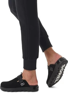 New SOREL Women Viibe Clog Suede Leather Slip on Black Sz 5.5   New no box - Picture 1 of 13