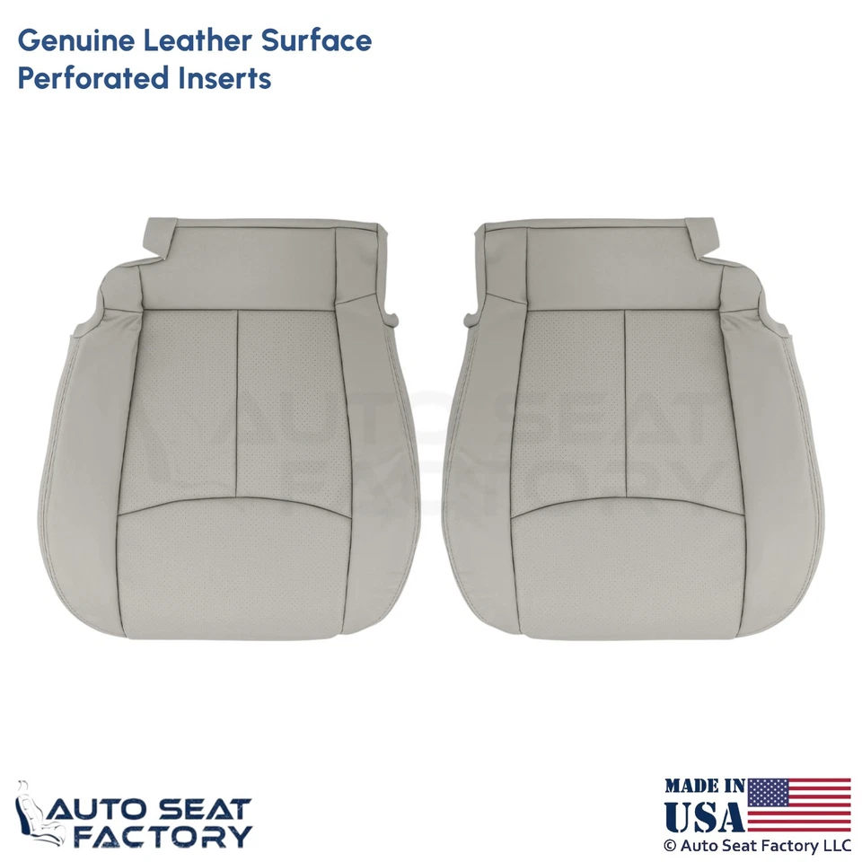 Cubiertas de asiento delanteras inferiores de piedra de cuero genuino para Infiniti M37 M56 2011-2013 Foto 1 de 4