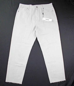 Pantalones de mezclilla Vigoss para mujer talla 30 cremallera frontal pierna recta tiro alto dobladillo deshilachado gris $79 - Imagen 1 de 5