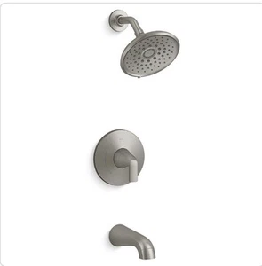 KOHLER Cursiva Rubinetto 3 Spray Vasca e Doccia Valvola Nichel Spazzolato Inclusa - Foto 1 di 4