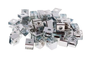 Rack Mount Slide-On Clip Nuts, 10-32, Qty 50, Zinc - Lifetime Warranty - Picture 1 of 2