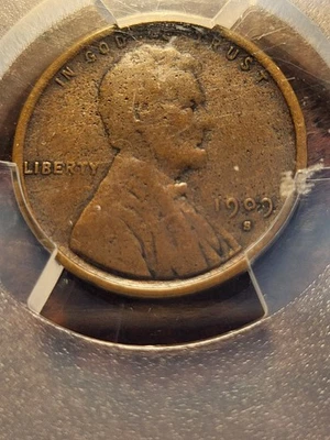 1909 S VDB Lincoln Wheat Cent, PCGS VF Detail, key date     inv09    g136ej - Image 1 of 4