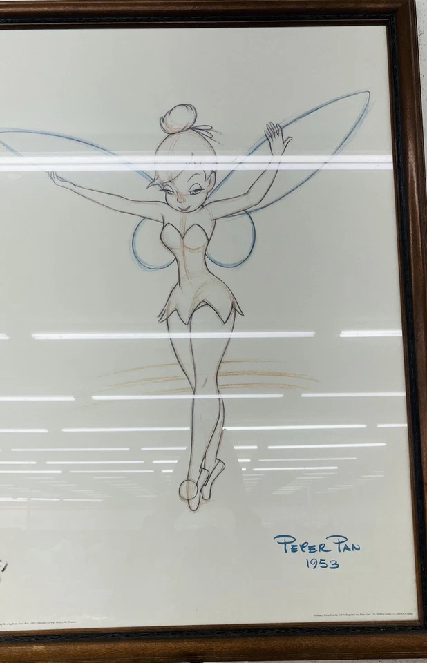 Boceto de Tinker Bell de la película animada de 1953 Peter Pan. Foto 1 de 1