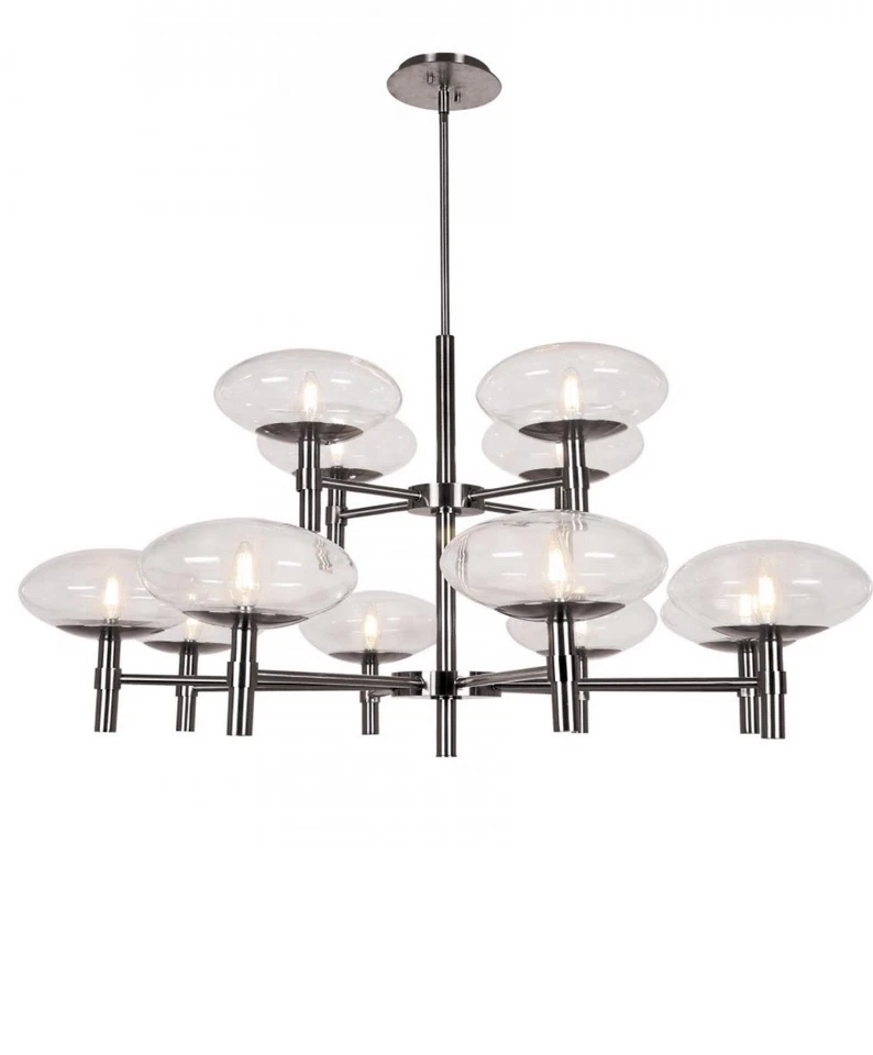 12灯LED吊灯(52094LEDDLP-BS/CLR) — 第 1/1 张图片