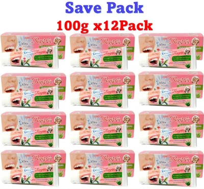 12x Rasyan Clove Herbal Toothpaste Mixed Aloe Vera & Guava Leaves Herb 100g  - Image 1 of 4