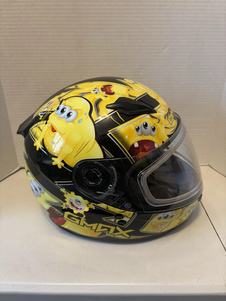 Pre-owned Gmax Attack Youth Large Helmet Yellow — 第 1/4 张图片