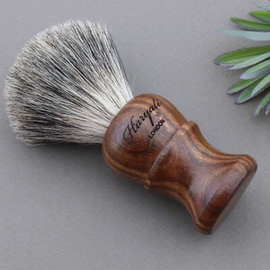 NUEVO - 100% Original BADGER AFEITADO DE PELO PARA HOMBRE CEPILLO EN MANGO DE MADERA - Imagen 1 de 6