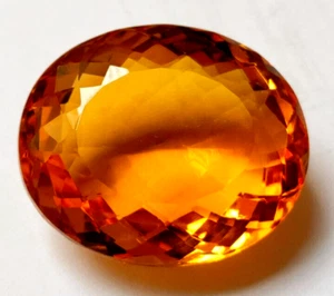 AAA+ Large Yellow Citrine 83.80 Ct. Oval Cut Loose Gemstone Gift for Women/Her - Picture 1 of 6