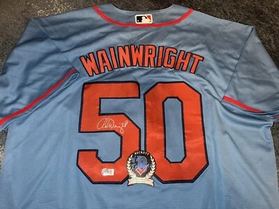 Adam Wainwright Signed St Louis Cardinals Jersey All Star 2x WS Champ Beckett - Image 1 of 4