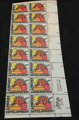 16 USPS Stamps 13 Cent - Energy Conservation  Development - Scott 1723 1724 MNH - Image 1 of 3
