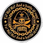 Pirate Jolly Roger Boat Corsair Skull Rum Car Bumper Vinyl Sticker Decal 4.6"