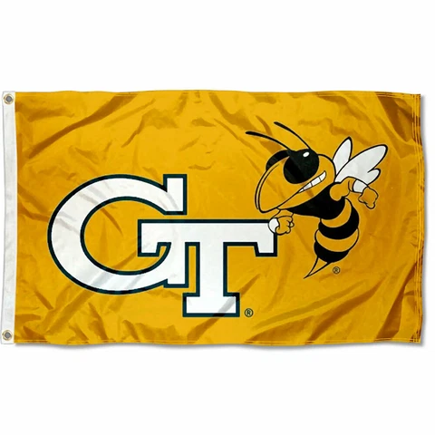 Georgia Tech Yellow Jackets Gold Flag Large 3x5 Cover