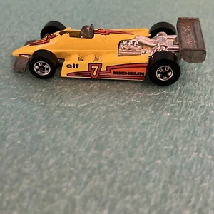 HTF VINTAGE 1982 Hot Wheels Die Cast TURBO STREAK Yellow #7 Elf Michelin - Picture 1 of 6
