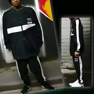 ^SEAN JOHN^ (*GREEN-MULTI*) POLYESTER COLLARED ZIP UP TRACKSUITS (XB SIZED) - Picture 1 of 11