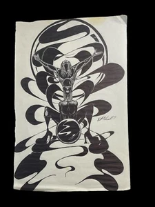 Pen and Ink African American Pop Art Drawing 10x15 Signed Vintage 1999 - Picture 1 of 3