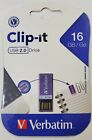 Verbatim Corp 43952 16Gb Clip-It Usb Flash Drive Violet