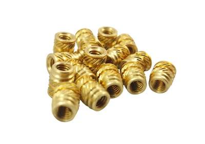 100 Initeq Durathread #8-32 Brass Threaded Heat Set Inserts 3D Printing (Long)