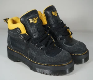 Dr Martens Women Zuma Hiker Boots Black Leather Suede Platform Boots Size US 9 - Picture 1 of 10