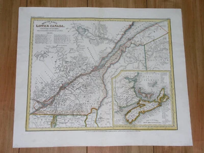 1844 MEYER MAP ÚLTIMO MAPA DE BAJA CANADA QUEBEC EAST TOWNSHIP Foto 1 de 4
