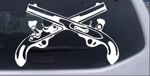 Calcomanía pegatina para computadora portátil con pistolas cruzadas para automóvil o camión ventana - Imagen 1 de 32