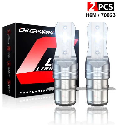 For Yamaha Rhino 450 660 700 Super White 100w H6M LED Headlight Bulbs 2X White - Image 1 of 4