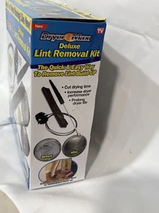 NEW Dryer MAX Deluxe 3 Piece Lint Removal Kit: Hose Attachment, Duct Brush, More - Picture 1 of 2