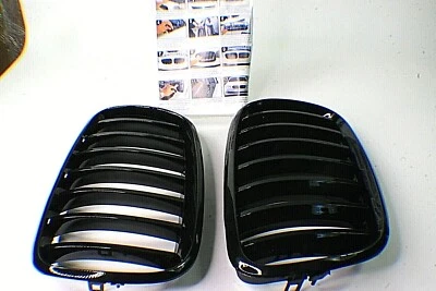 Juego de parrillas de riñón negras brillantes para BMW 98-01 E46 320i 323i 325i 328i 330i CT Foto 1 de 4