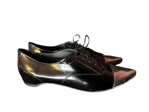 Stuart Weitzman Patent Leather Color Combo Lace Up Shoes Size 8.5M EUC! - Picture 1 of 13