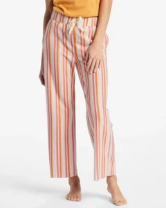 Billabong Kids Girls Youth No Homework Stripe Soft Knit French Terry Ankle Pants - Picture 1 of 6