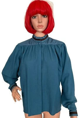 Camisa de lã vintage Gianni Versace Runway 42 P RARA Itália anos 80’ - Imagem 1 de 4