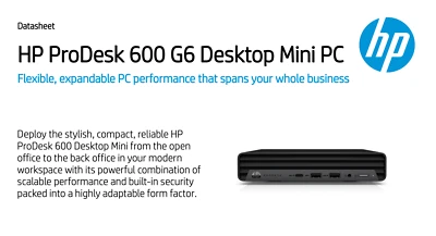 HP Business G6 Mini Desktop PC Intel SIX Core i5 10500 4.50GHz 16GB 1TB PCI SSD - Image 1 of 4
