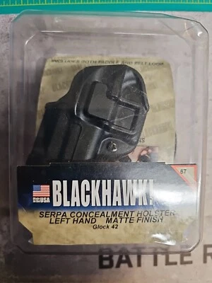 BLACKHAWK CQC SERPA Concealment Holster Glock 42 LEFT Hand .380 380 New NOS BLK - Image 1 of 4