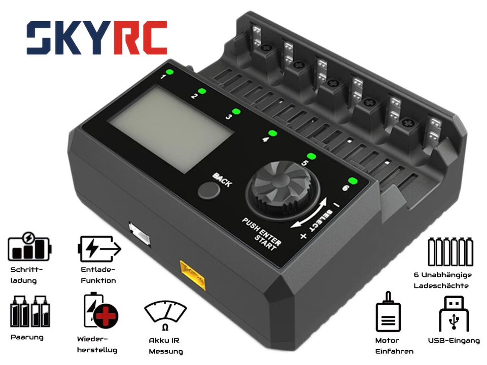SkyRC NC2500 Pro intelligentes Analyse-Ladegerät für AA/AAA, NIMH/NiCd, Akkus - Bild 1 von 1