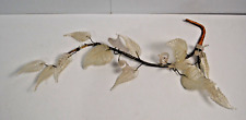 ヴィンテージ ベネチアン ムラーノ島 クリア ガラスの葉 つるの枝のツイスト ぶら下がっている見事な