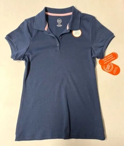 Girl's School Uniform Approved Navy Polo Shirt Size S, M, L and XL - Picture 1 of 3