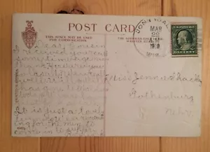 Jonesdale Iowa WI DPO 2 Gothenburg Dawson NE 1919 Easter  - Picture 1 of 2