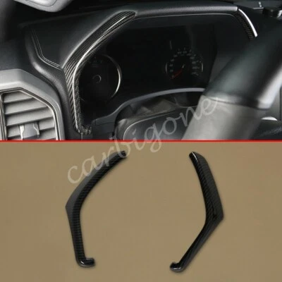 Carbon Fiber Dashboard Trims Stripe Cover For Ford F-150 F150 Raptor 2017-2020 Foto 1 de 4