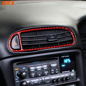 Red Carbon Fiber Dash Center Air Vent Frame Trim Decal For Corvette C5 98-04 - Bild 1 von 7