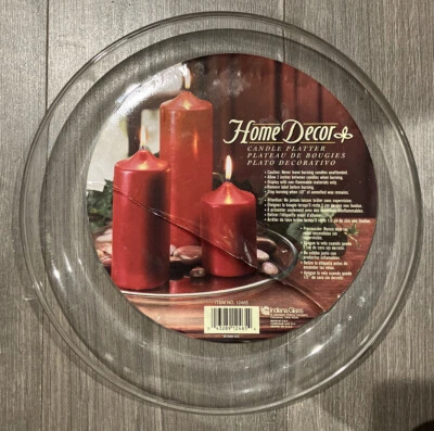 NUEVO PLATO VELA TRANSPARENTE CRISTAL INDIANA 12" Decoración Hogar #12465 Foto 1 de 3