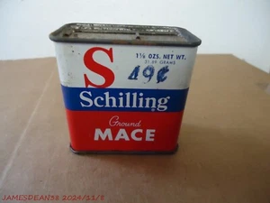 Vintage Schilling Ground MACE Tin, 1 1/8oz. size - Picture 1 of 4