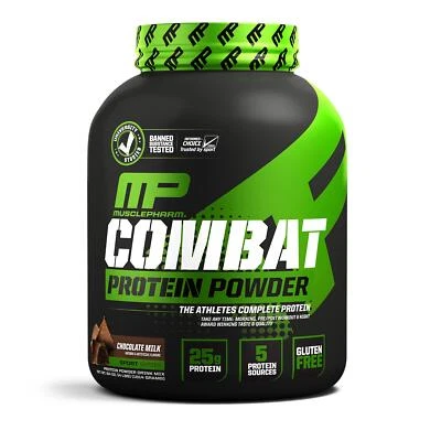 Proteína en polvo MusclePharm Combat Essential Whey Protein Powder aislada 4,1 libras Foto 1 de 4