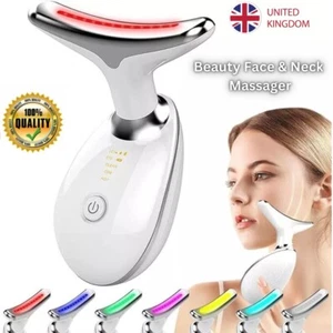 7 Colours Neck Face Lifting Massager Skin Tighten Device LED Anti Beauty Wrinkle - Picture 1 of 14