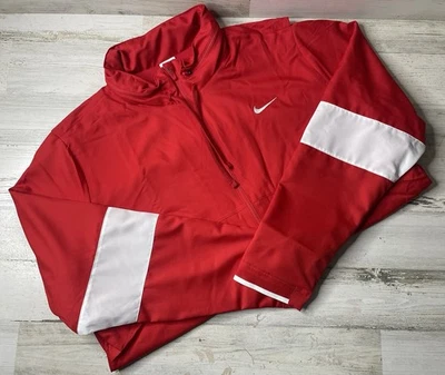Chaqueta roja Nike Dri-Fit ventilada con capucha entrenadores cremallera completa CV0094-657 para hombre talla: XXL Foto 1 de 4