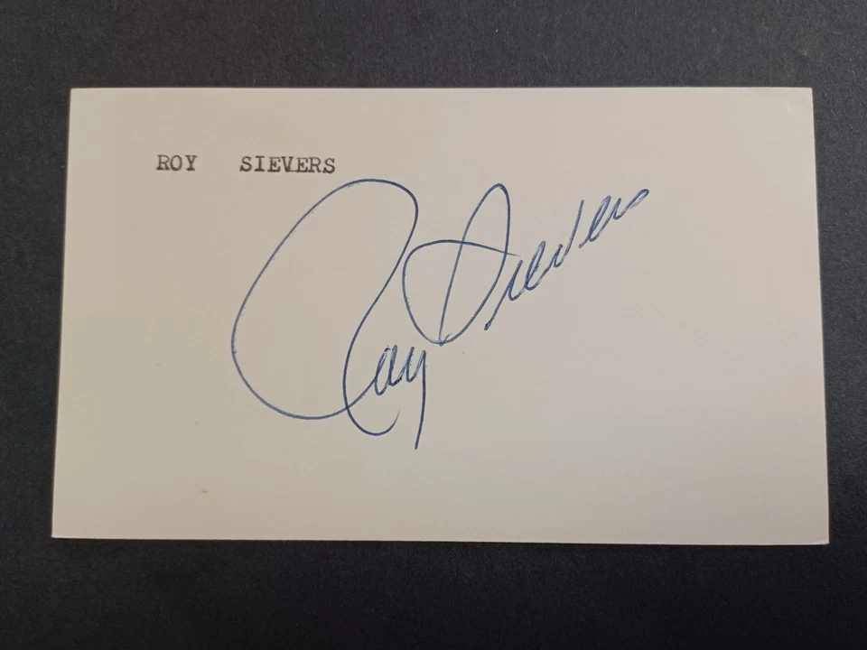 Roy Sievers (d. 2017) Signed Index Card -Browns, Senators, White Sox, Phillies-E - Image 1 of 1