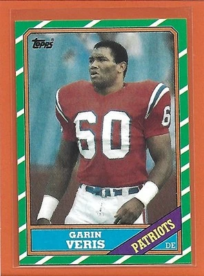 1986 Topps Football Garin Veris RC #38 New England Patriots - Image 1 of 2