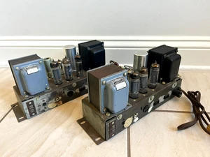 Pair Vintage AMPEX 6973 Monoblock mono Vacuum Tube 15watt Amplifiers Amps - Picture 1 of 11