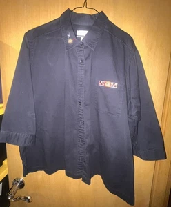 Blusa con botones CJ BANKS 2x azul oscuro manga corta para mujer - Imagen 1 de 7