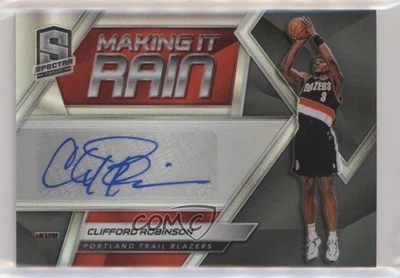 Panini Spectra Making it Rain Auto 2018-19/75 Clifford Robinson #MR-CRB automático Foto 1 de 2