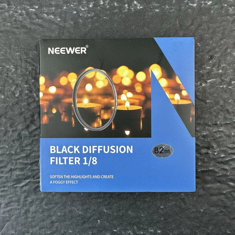 NEEWER 82mm Black Diffusion 1/8 Dreamy Cinematic Effect Camera Ultra Slim Filter
